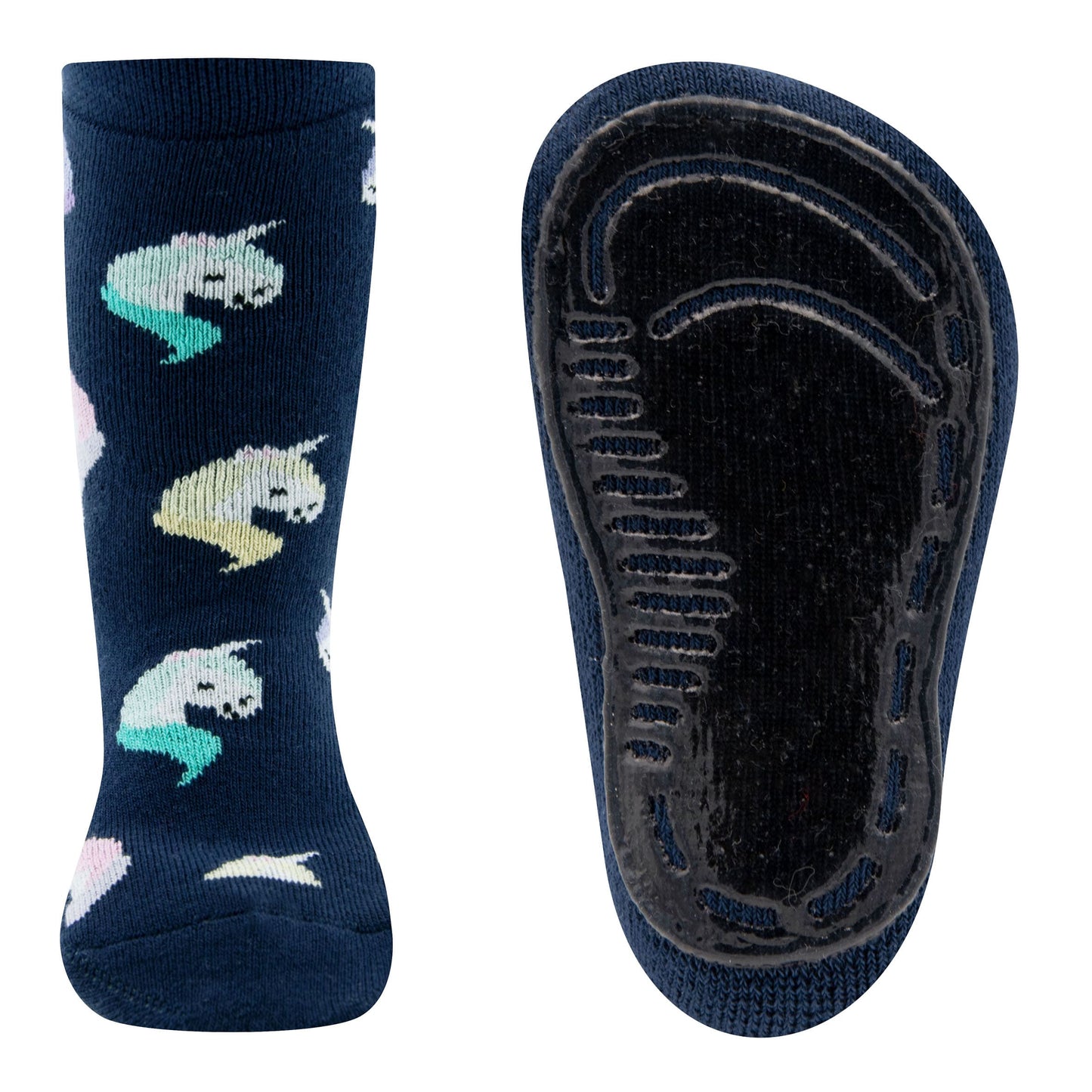 Ewers antislip sokken blauw Unicorns