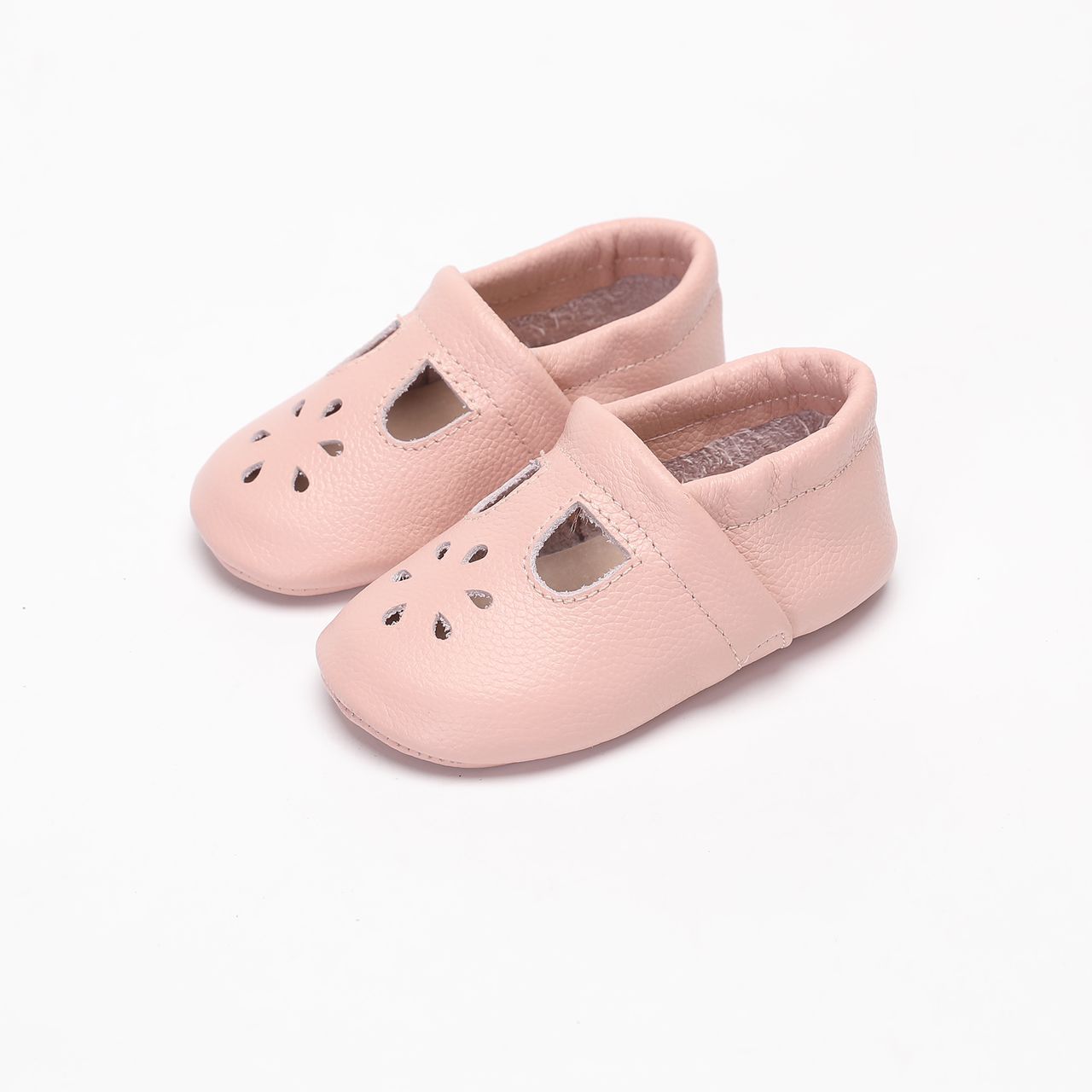 Baby Dutch slofjes pink leather juna