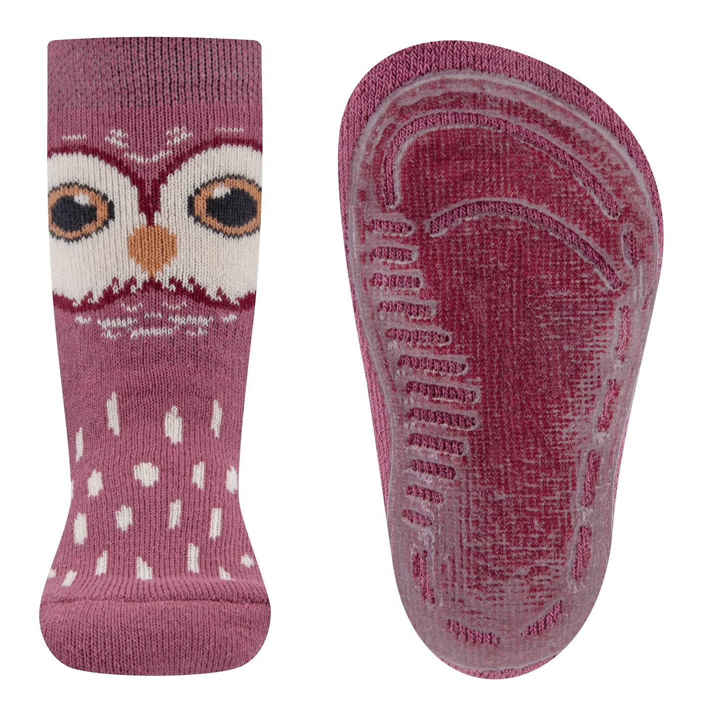 Ewers huissokken meisje antislip bordeaux roze