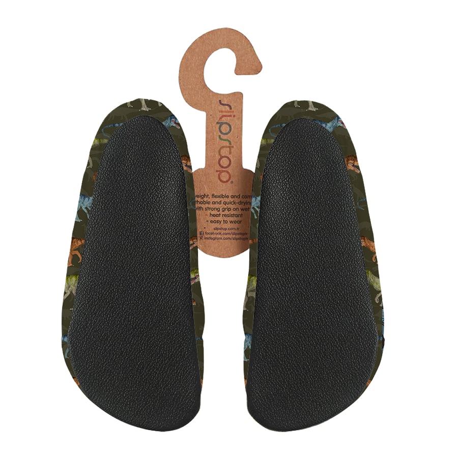 Slipstop Legergroen met dino's