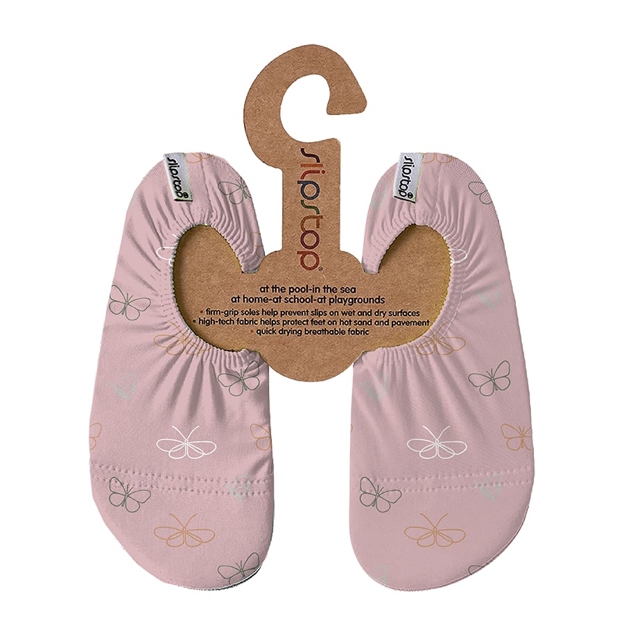 Slipstop Butterfly peach - Licht roze met vlinders