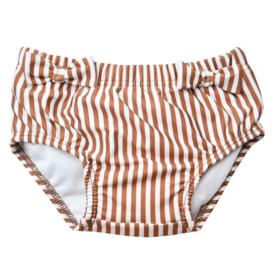 Slipstop wasbare zwemluier cognac stripe