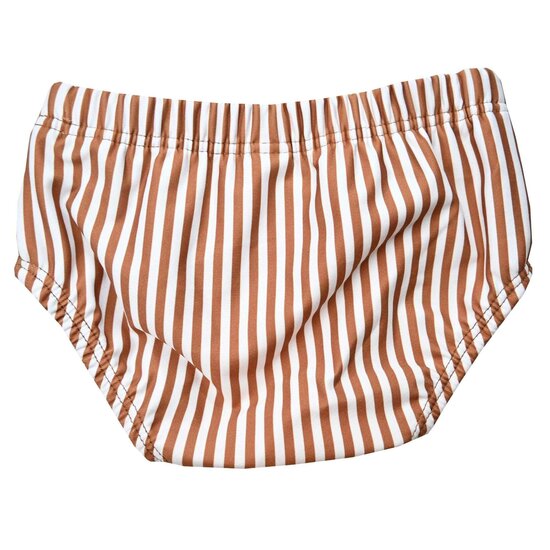 Slipstop wasbare zwemluier meisje cognac stripe