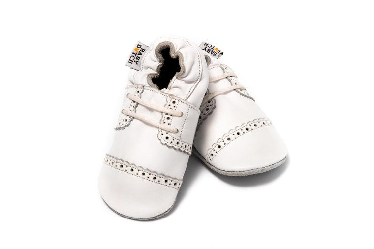 Babyschoentjes Brogue wit