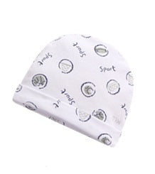Newborn babymutsje blauw wit sportief
