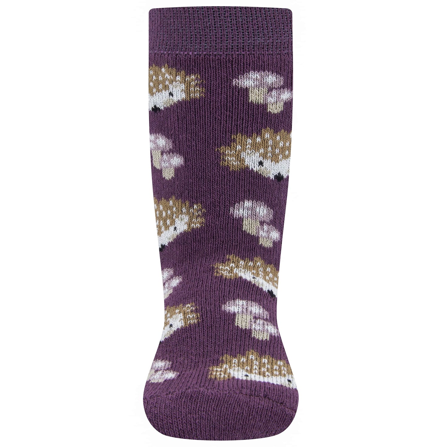 Ewers slofjes -  antislip zoolsokken egeltjes aubergine