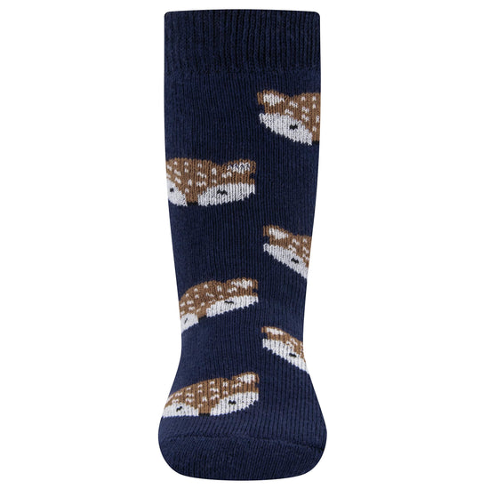 Ewers antislip sokken blauw vossen