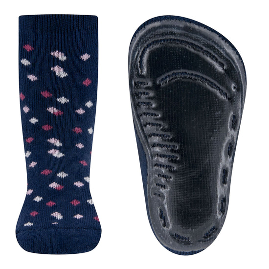 Ewers antislip sokken stipjes blauw