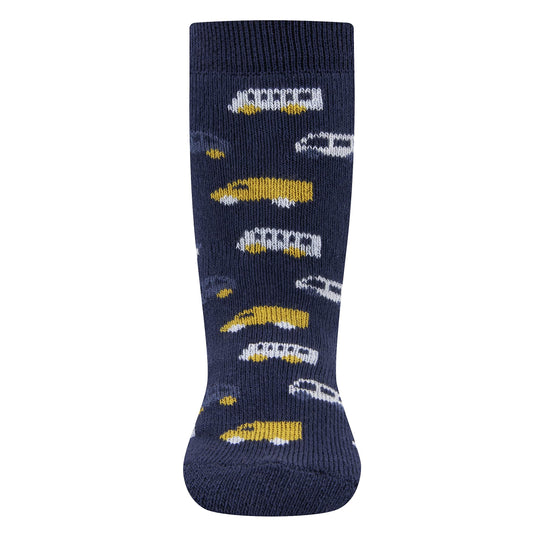 Ewers antislip zoolsokkens blauw met busjes