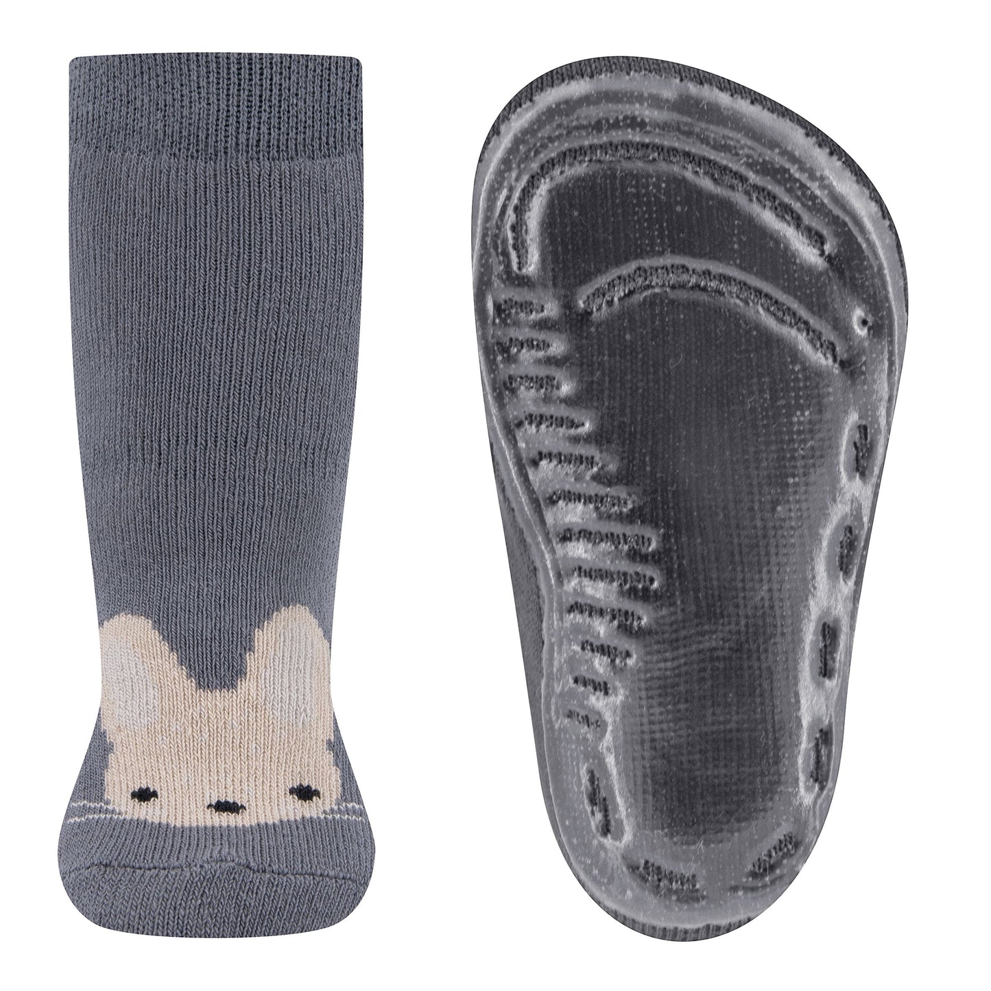 Ewers antislip sokken Konijntje grijs