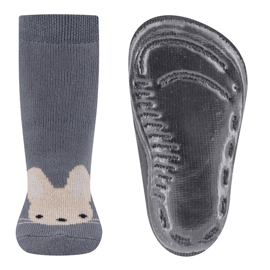 Ewers antislip sokken Konijntje grijs