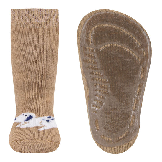 Ewers antislip sokken Hondje caramel