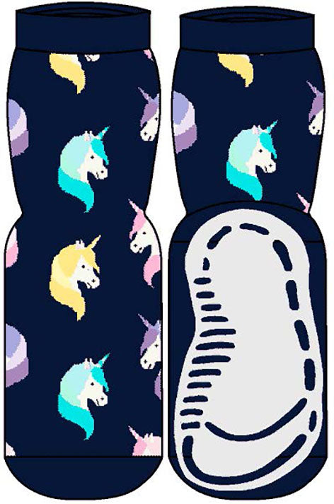 Ewers antislip sokken Unicorns blauw