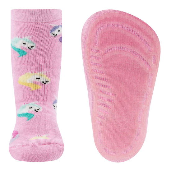 Ewers antislip sokken Unicorns roze