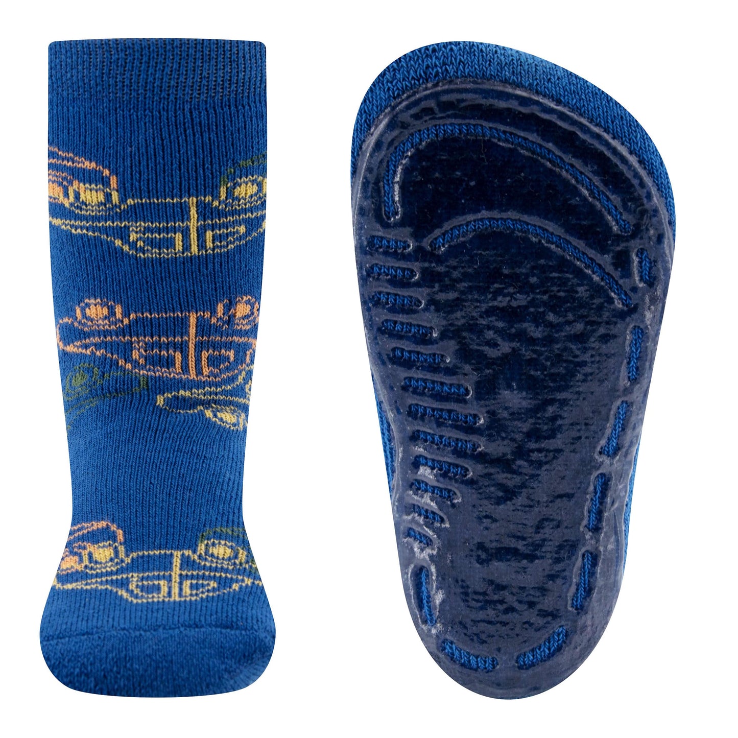 Ewers antislip sokken auto's blauw