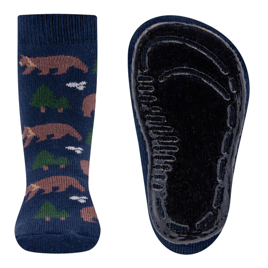 Ewers antislip sokken bosberen blauw