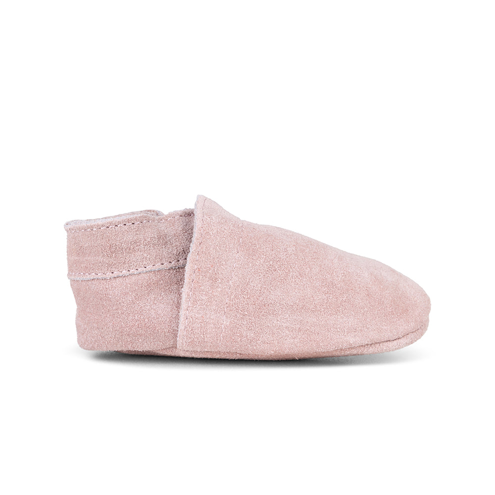 Baby Dutch slofjes suede uni roze