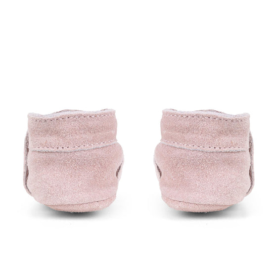 Baby Dutch slofjes suede uni roze