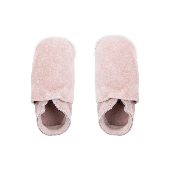 Baby Dutch slofjes suede uni roze