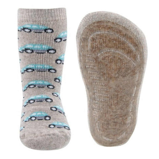 Ewers antislip sokken beige auto's