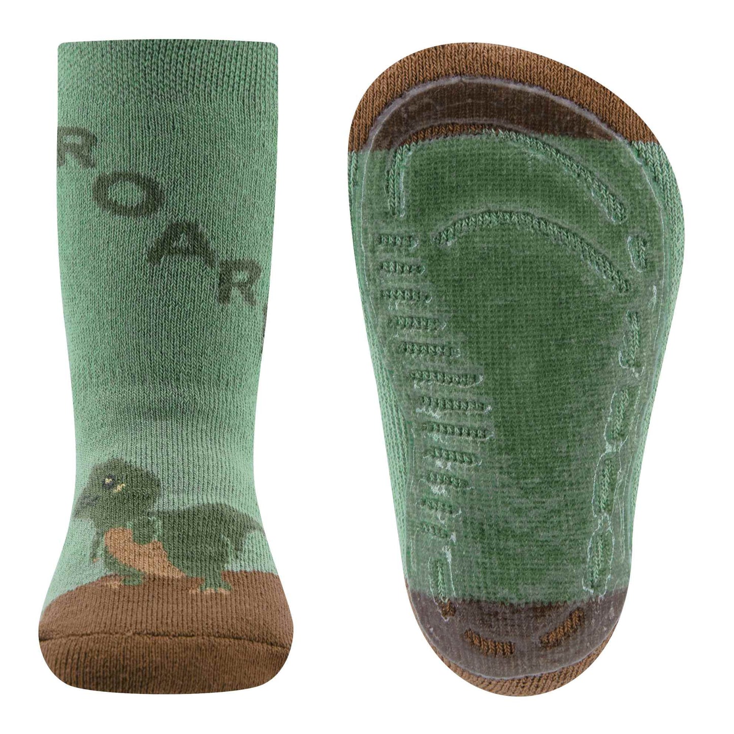 Ewers antislip sokken groen met dino