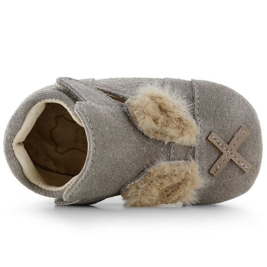 Shoesme BABY-PROOF Babyschoenen taupe met konijnenoortjes