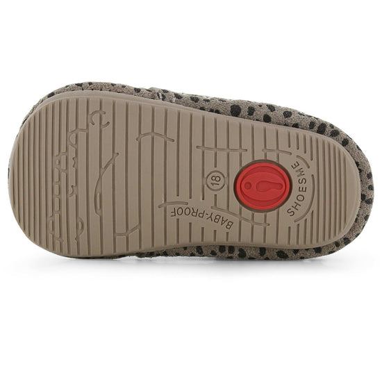 Shoesme BABY-PROOF grijze veterschoenen indianen franjes zool