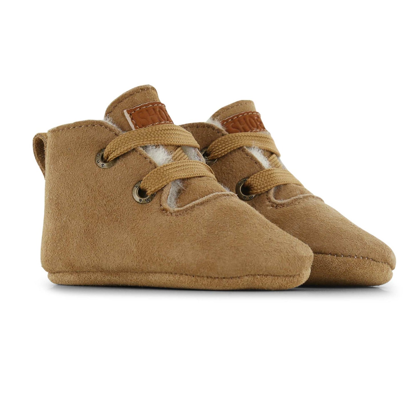 Shoesme babyslofjes Lammy - cognac