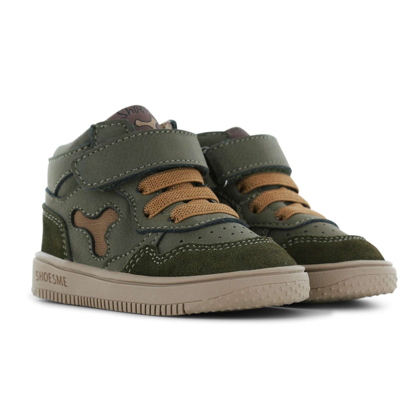 Shoesme babysneaker groen met bruin