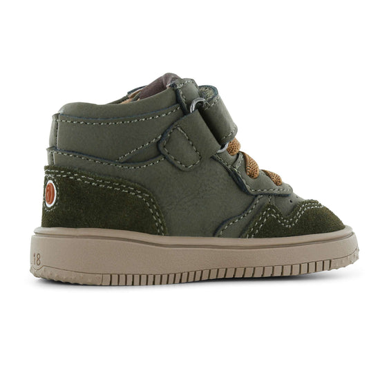 Shoesme jongens babysneaker groen met bruin