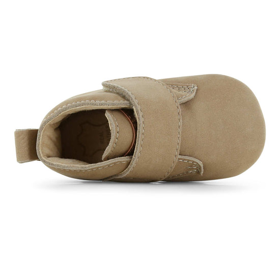 Shoesme leren babyslofjes beige met klittenband 