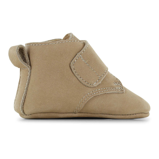 Shoesme babyslofjes beige met klittenband sluiting