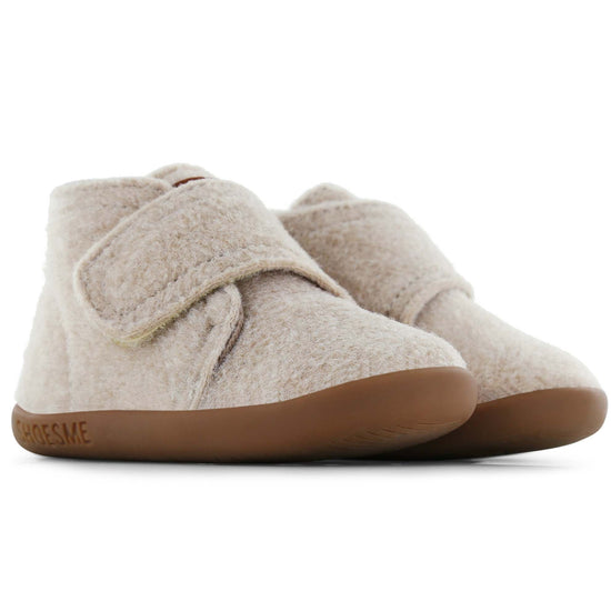 Shoesme vilten babyslofjes beige HS24W020