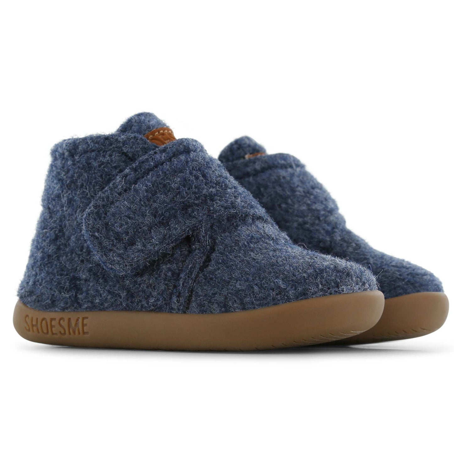 Shoesme vilten babyslofjes blauw HS24W020