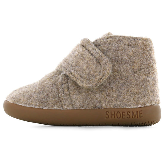 Shoesme vilten slofjes taupe beige HS24W020