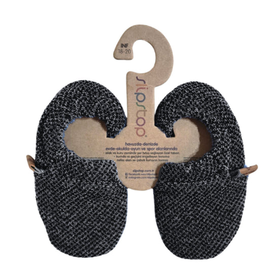antraciet grijze Slipstop slofjes, pantoffels voor kinderen die goed aanblijven