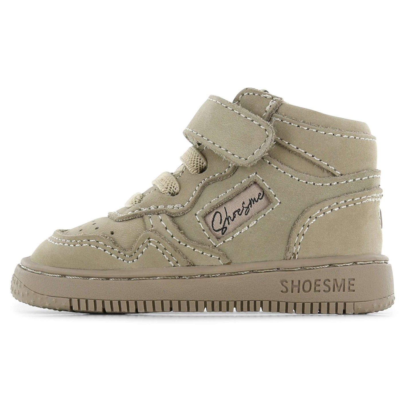 shoesme beige hoge babysneaker