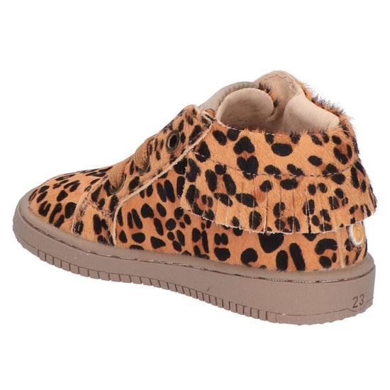 shoesme cognac babyschoentje panter print