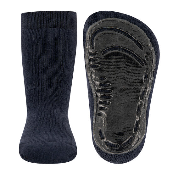 Donker blauwe ewers sokken met antislip