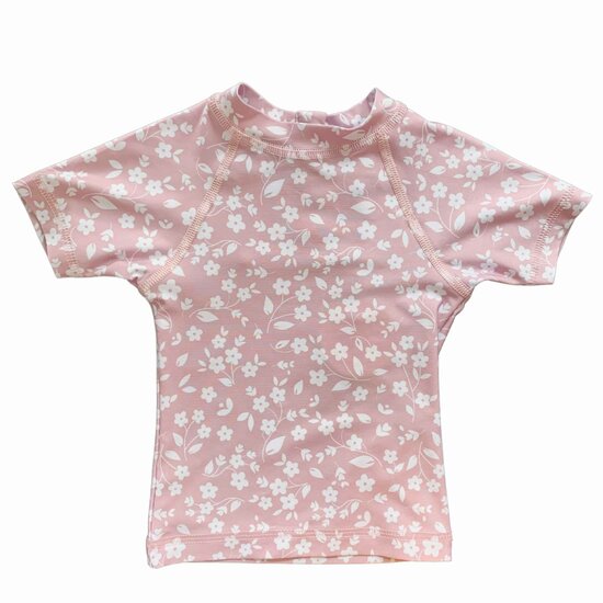 Slipstop UV Shirt roze met witte bloemen