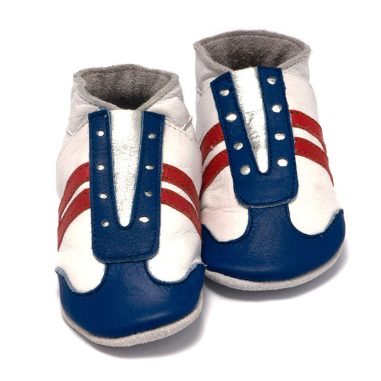 Adidas babysneakers wit blauw rood