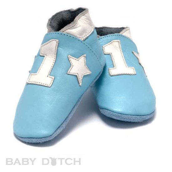 Laad afbeelding in gallerij, Baby Dutch Babyslofje Licht blauw
